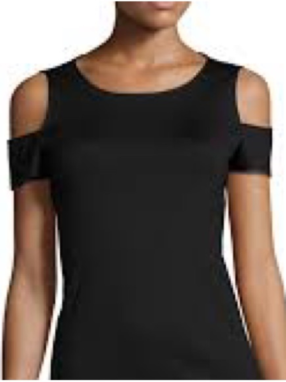 Zara Black Cold-Shoulder Tank Top